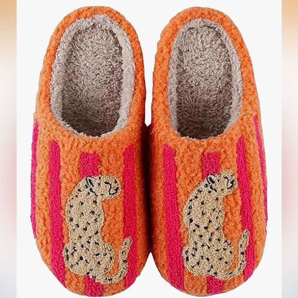 Fuzzy Slippers Cheetah